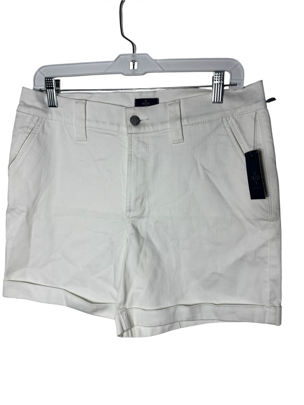 NYDJ White Cuffed Bermuda Shorts women’s 10 optic white nwt